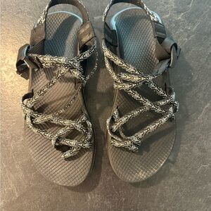 Chaco Women's Black and White Strappy Sandals